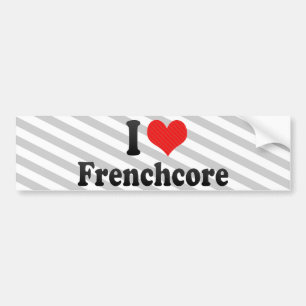 I Liebe Frenchcore Autoaufkleber