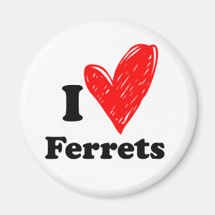I Liebe Frettchen Magnet