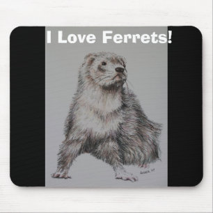 I Liebe-Frettchen! Mousepad