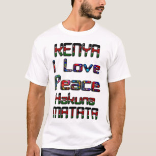 I Liebe Frieden und Einheit Kenia T-Shirt
