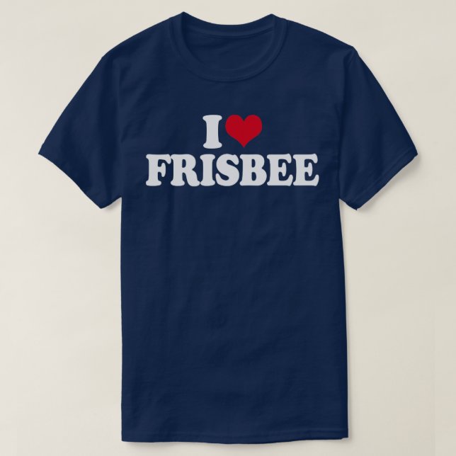 I Liebe Frisbee Disk Golf T-Shirt (Design vorne)