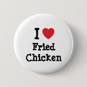 I Liebe Frittierter T - Shirt Button