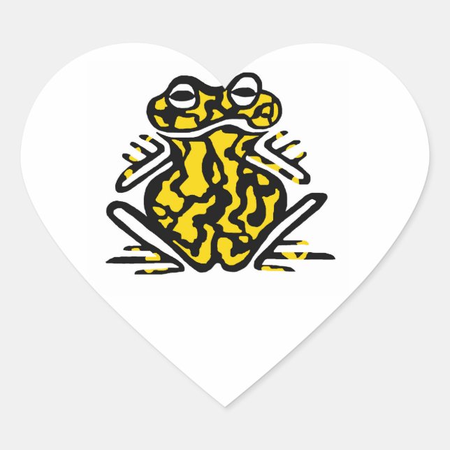 I Liebe FROGS - Aussie wildlife - Amphibien - Natu Herz-Aufkleber (Vorderseite)