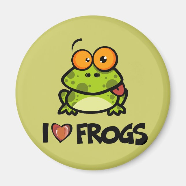I Liebe Frogs Magnet (Vorne)