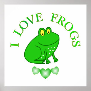 I Liebe Frogs Poster