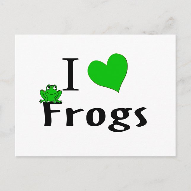I Liebe Frogs Postkarte (Vorderseite)