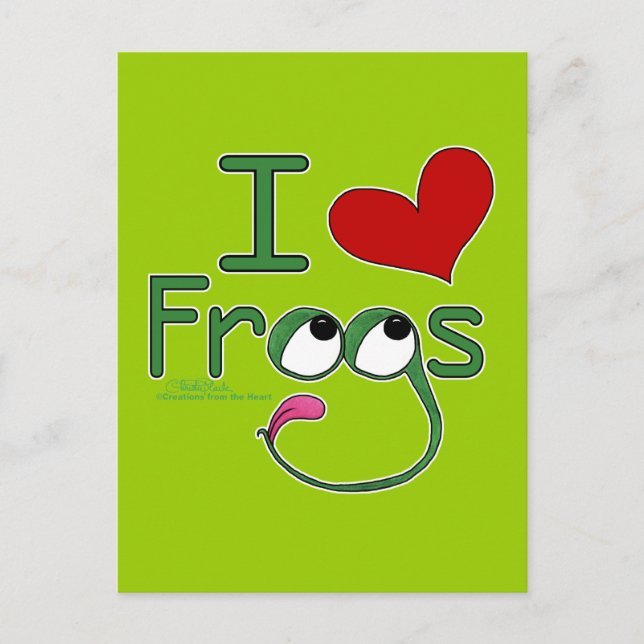 I Liebe FROGS Postkarte (Vorderseite)