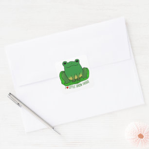 I Liebe Frogs Quadratischer Aufkleber