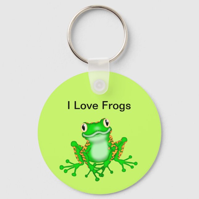 I Liebe Frogs Schlüsselanhänger (Vorderseite)