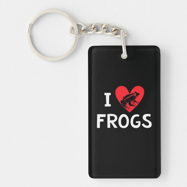 I Liebe Frogs Schlüsselanhänger (Vorderseite)