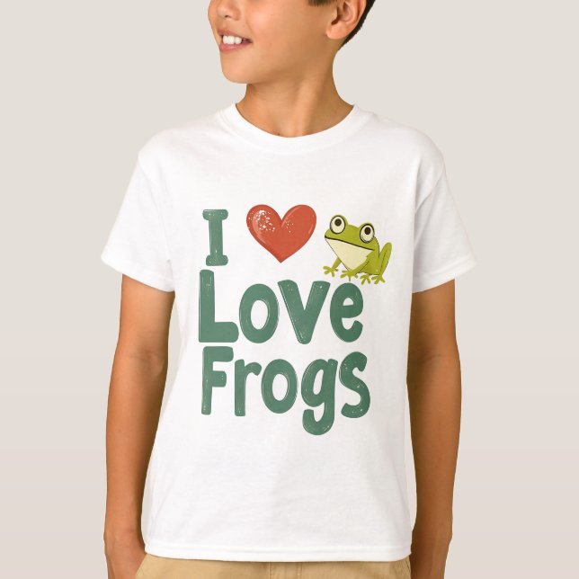 I Liebe Frogs T-Shirt (Vorderseite)