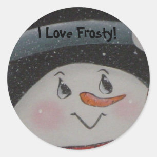 I Liebe Frostiger Aufkleber