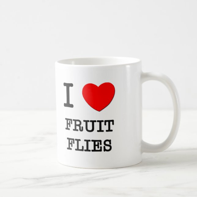 I Liebe-Frucht-Fliegen Kaffeetasse (Rechts)