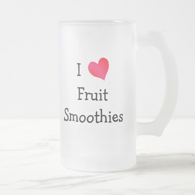 I Liebe Fruchtsmoothies Mattglas Bierglas (Rechts)