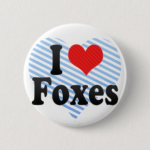 I Liebe-Füchse Button