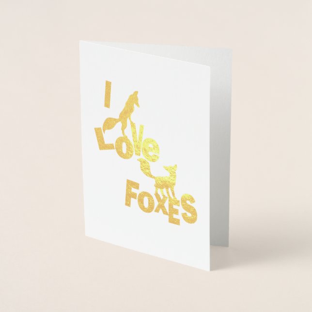 I Liebe Füchse Folienkarte (Vorderseite)