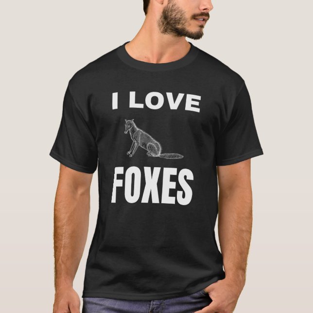 I Liebe Füchse T-Shirt (Vorderseite)