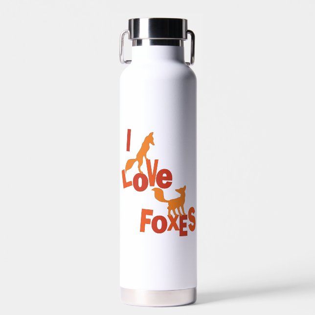 I Liebe Füchse Trinkflasche (Vorne)
