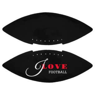 I Liebe ( Fügen Sie Ihren Text hinzu) Black Valent Football