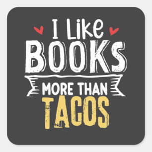 I Liebe für Lesen und Lernen Quadratischer Aufkleber