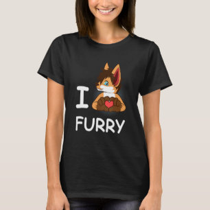 I Liebe Furries Furry Animal Lover T-Shirt