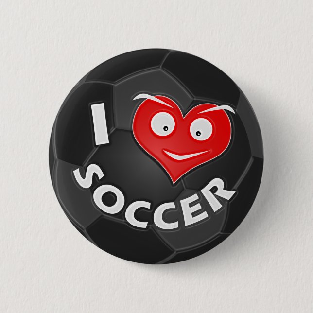 I Liebe-Fußball Button (Vorderseite)