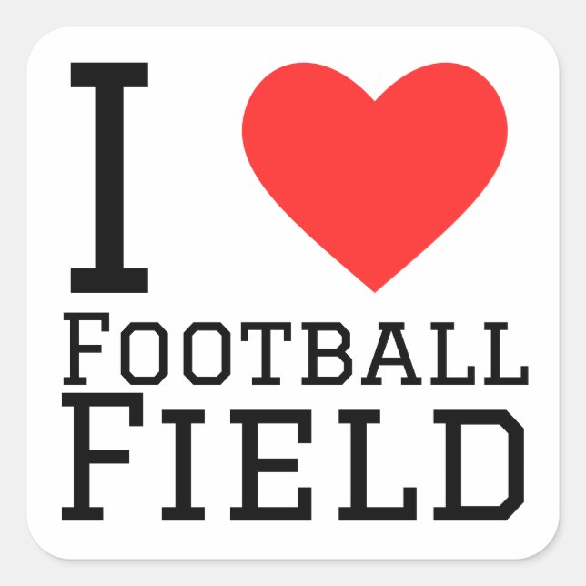 I Liebe Fußball-Feld Aufkleber (Vorderseite)