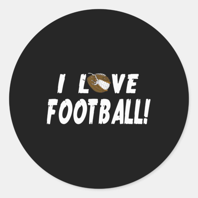 I Liebe Fußball für Männer Frauenfußball Geschenk Runder Aufkleber (Vorderseite)