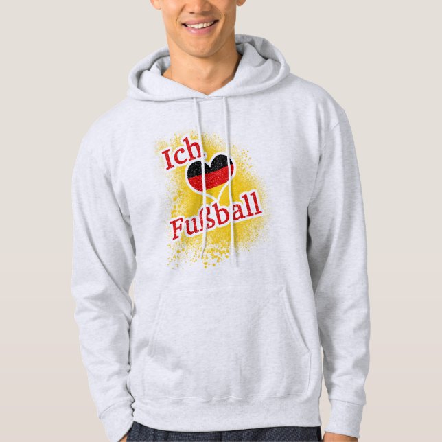 I Liebe Fußball Hoodie (Vorderseite)