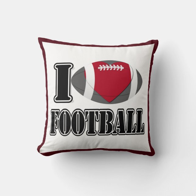 I Liebe-Fußball-Kissen Kissen (Vorderseite)