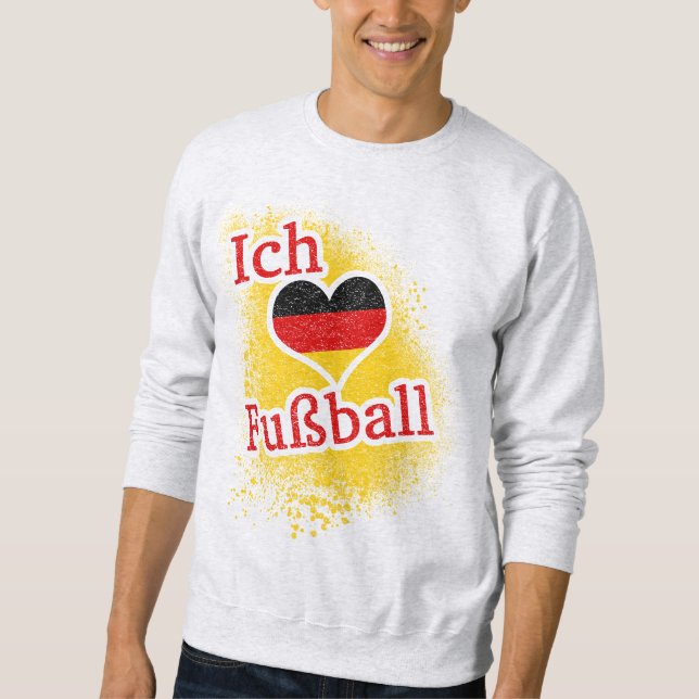 I Liebe Fußball Sweatshirt (Vorderseite)