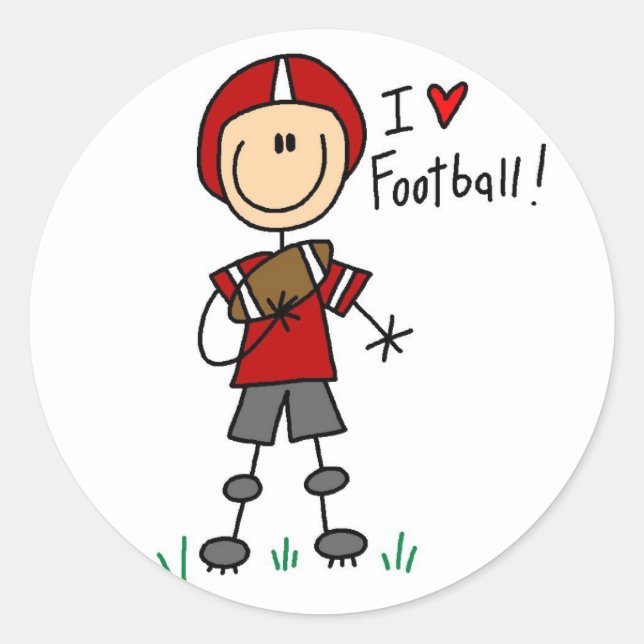 I Liebe Fußball-Tshirts und Geschenke Runder Aufkleber (Vorderseite)