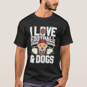 I Liebe Fußball und Hunde Niedlich Welpen Hunde Hu T-Shirt