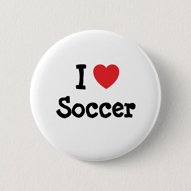 I Liebe Fußballherz-Brauch personalisiert Button (Vorderseite)