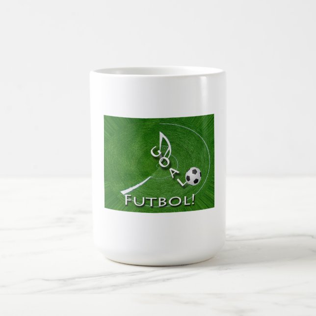 I Liebe Futbol Soccer individuell anpassbar Kaffeetasse (Mittel)