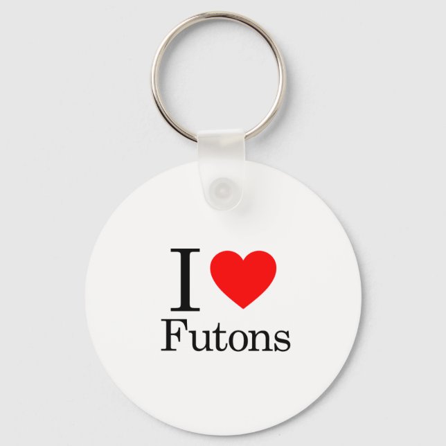 I Liebe Futons Schlüsselanhänger (Vorderseite)