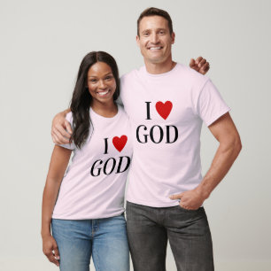 I LIEBE G O Heftbenutzertext GOD religiöse T-S T-Shirt