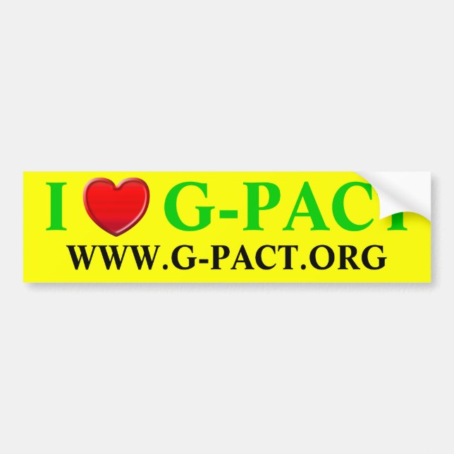 I Liebe G-PACT.org Autoaufkleber (Vorne)