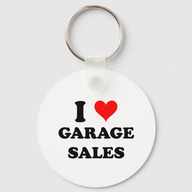 I Liebe Garagenverkauf Schlüsselanhänger (Vorderseite)