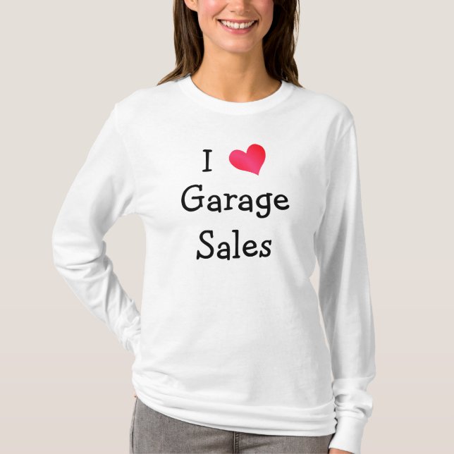 I Liebe Garagenverkauf T-Shirt (Vorderseite)