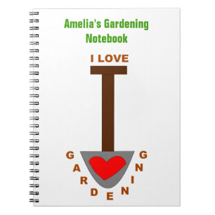 I Liebe Garening Spread Custom Notebook Notizblock