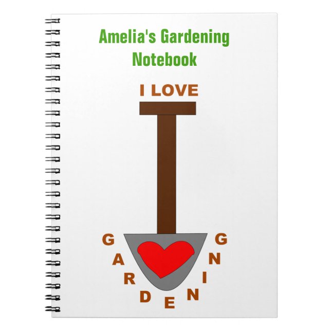 I Liebe Garening Spread Custom Notebook Notizblock (Vorderseite)