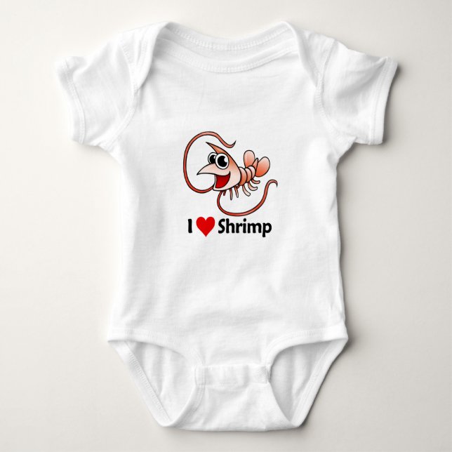 I Liebe-Garnele Baby Strampler (Vorderseite)