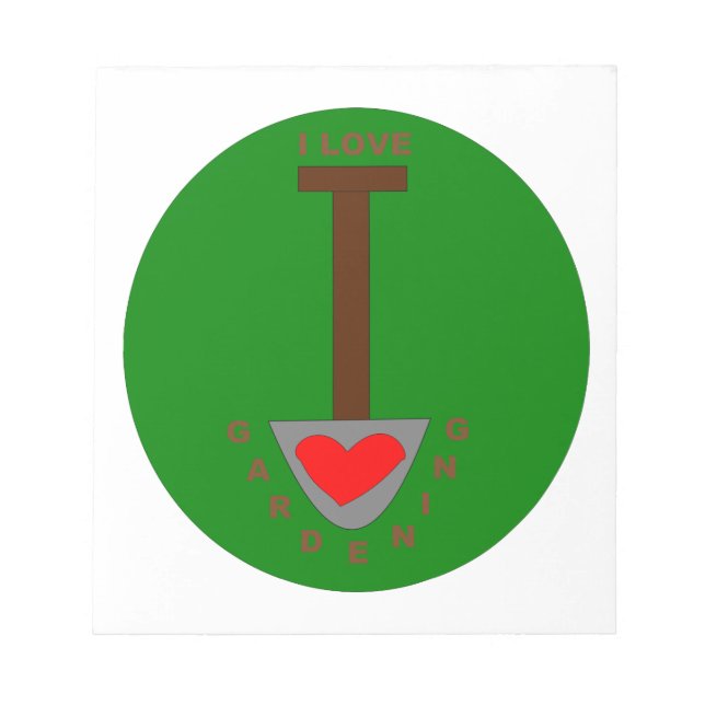 I Liebe Gartage Notepad Notizblock (Vorderseite)