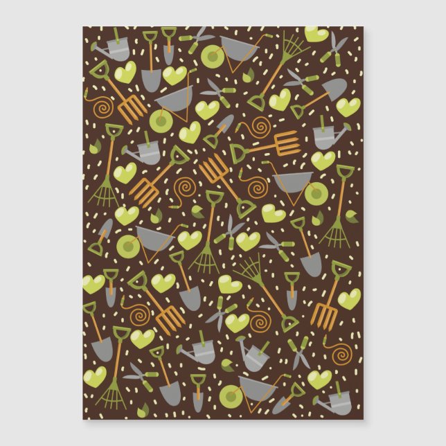 I Liebe Gartenarbeit. (dunkle Hintergrundversion) Magnetkarte (Vorderseite)