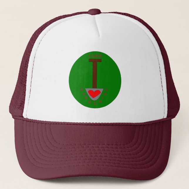 I Liebe Gartenhut Truckerkappe (Vorderseite)