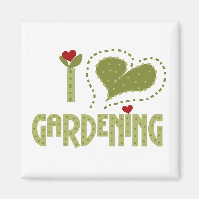 I Liebe Gartenmöbel und Geschenke Magnet (Vorne)