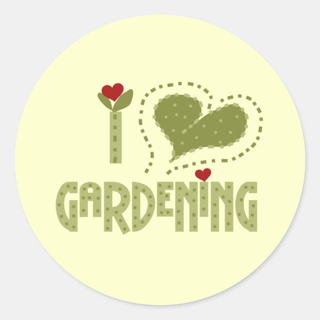 I Liebe Gartenmöbel und Geschenke Runder Aufkleber (Vorderseite)