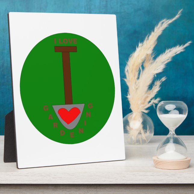 I Liebe GartenPlaque Fotoplatte (Seite)