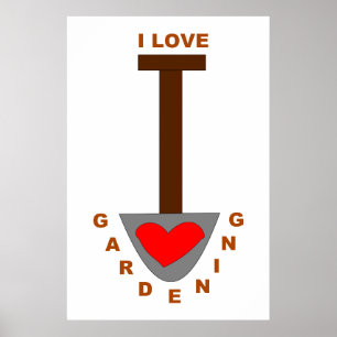 I Liebe Gartenplatzplakat Poster